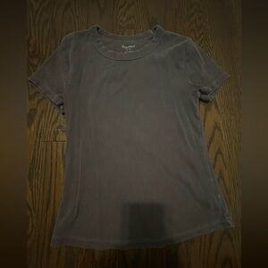 Old Navy Purple-Gray Fitted Short Sleeve T-Shirt